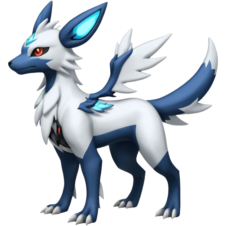 Reshiram-Umbreon-Silvally-fusion (full body) emoji