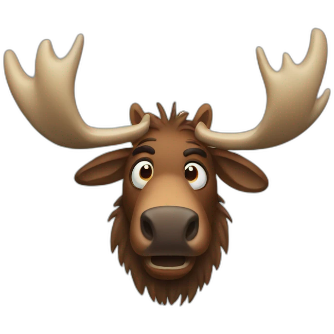 Angry moose emoji