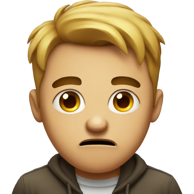 Confused and angry face emoji