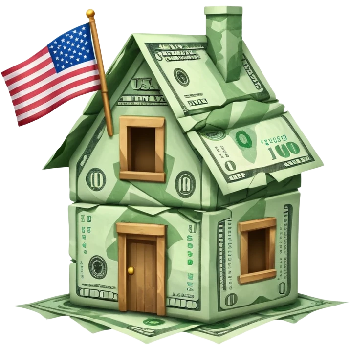 usa flag money house emoji