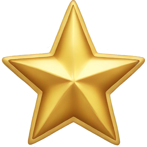 Golden Christmas star emoji