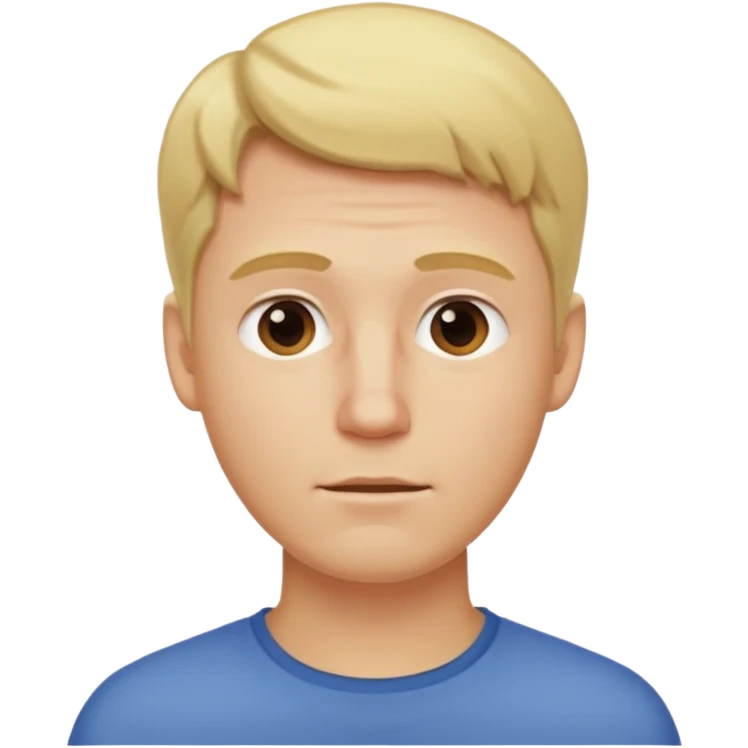 white man with blonde hair and visibly hot neck emoji
