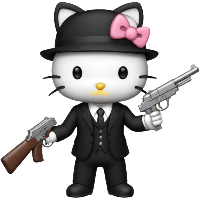 Gangster hello kitty emoji
