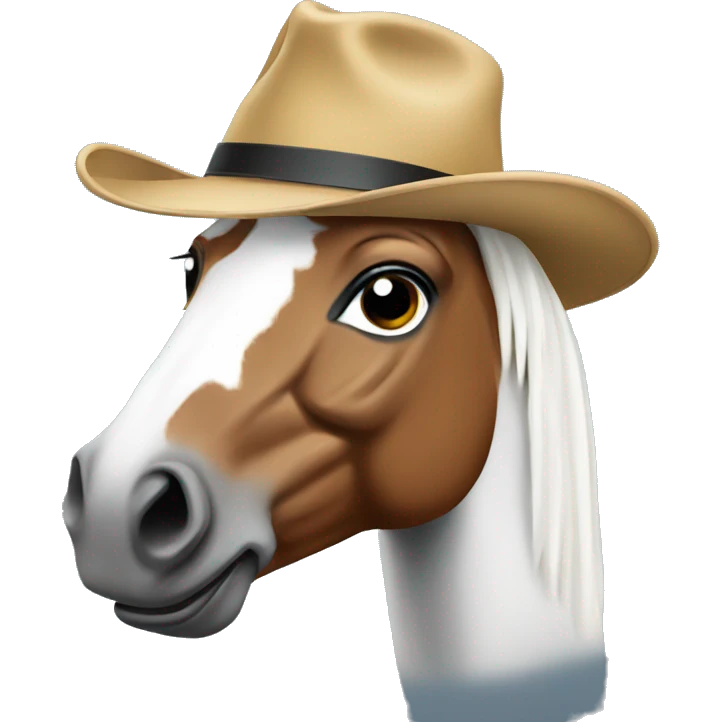 horse wearing a hat emoji