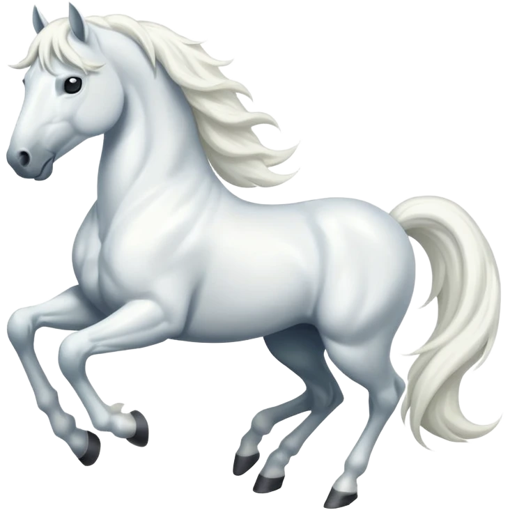 all white horse emoji