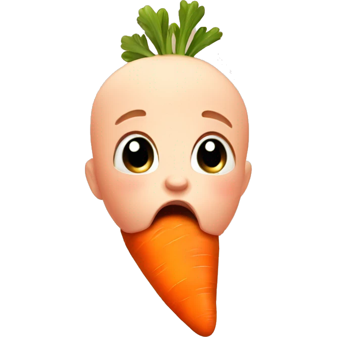 sad baby carrot and cries emoji