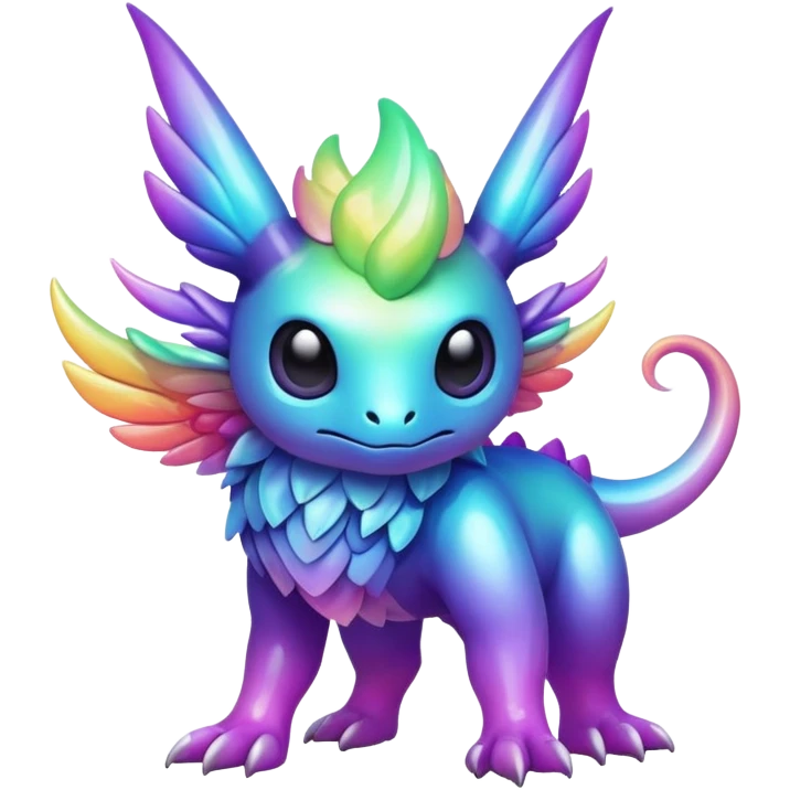 complex iridescent gradients aesthetic-scenery-Fakémon-creature emoji