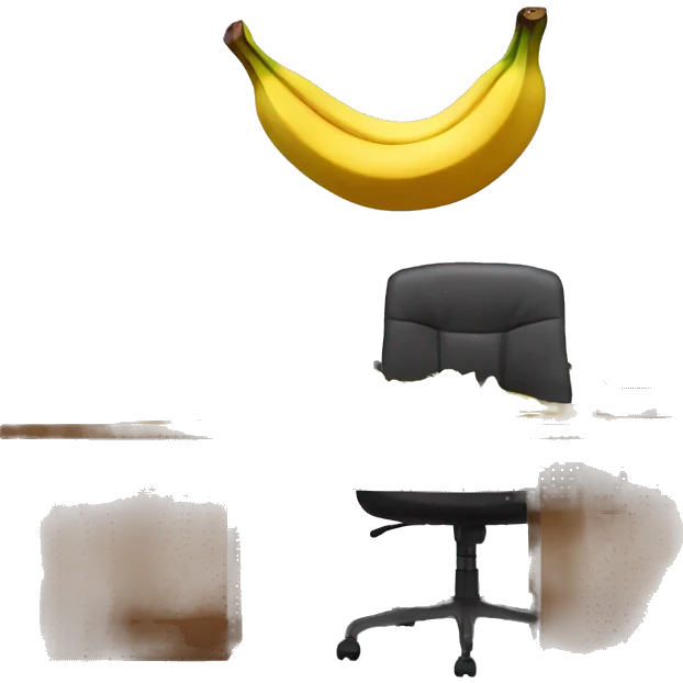 man sits at the office table and throws a banana peel. emoji