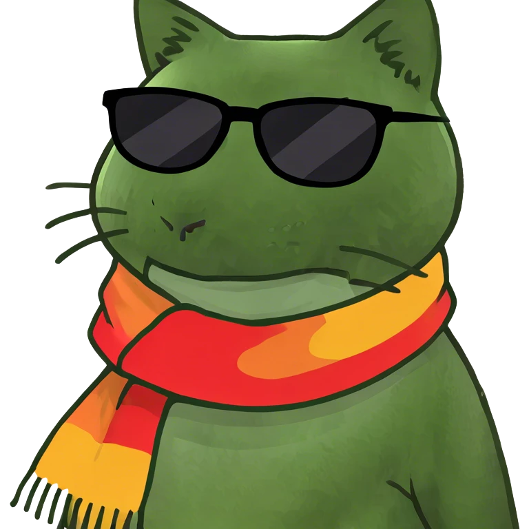 Cat with sunglasses emoji
