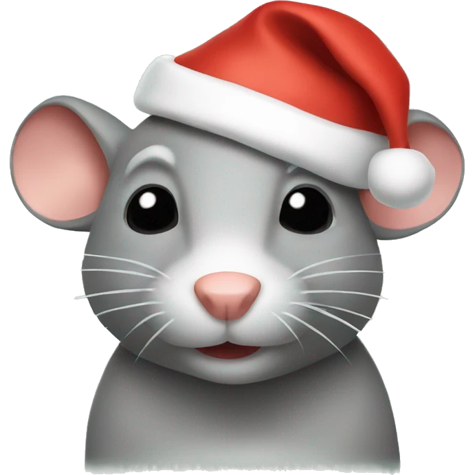 Rat with santa hat emoji