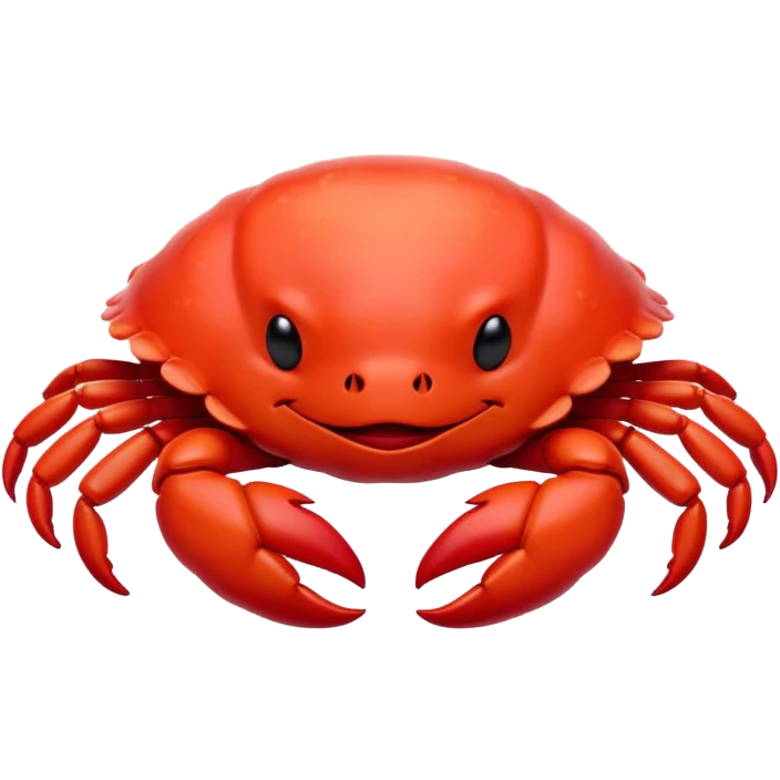 Meme-Worthy Cute Sleeping Red Crab Portrait Emoji, Head resting peacefully with a contented smile, showcasing a robust, vivid scarlet carapace and softly closed eyes in serene slumber, Simplified yet adorably endearing features, highly detailed, glowing with a soft, drowsy ocean light, high shine, relaxed and utterly lovable, stylized with an air of playful laziness, soft glowing outline, capturing the essence of a sleeping red crab that feels destined to become the next viral icon of adorable rest! emoji