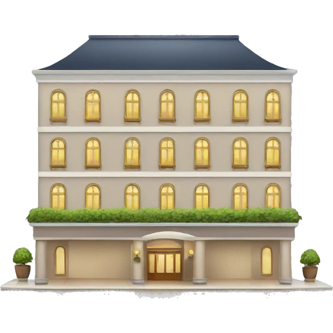 hotel in line  emoji