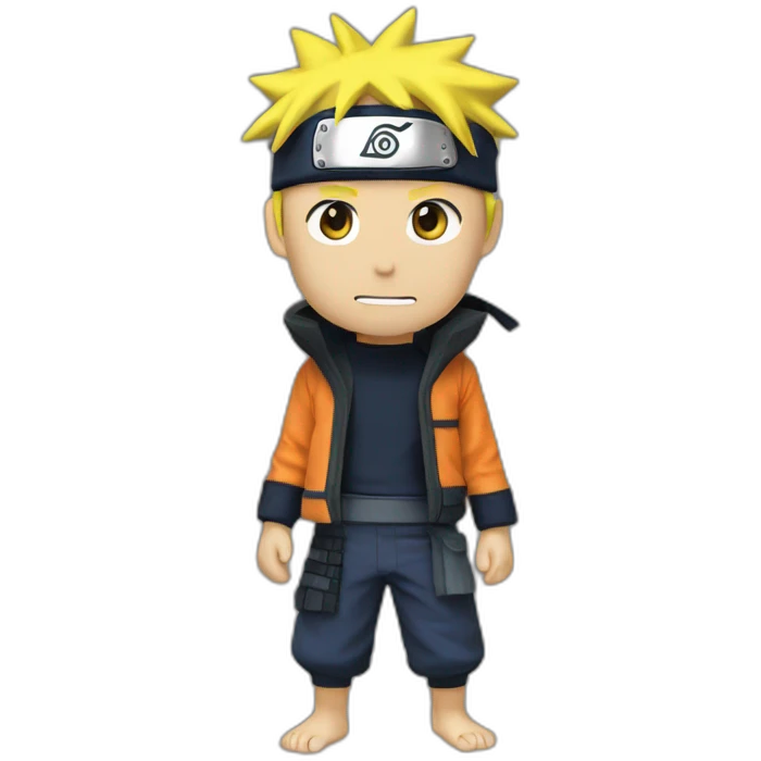 Naruto qui fait salut de la main  emoji