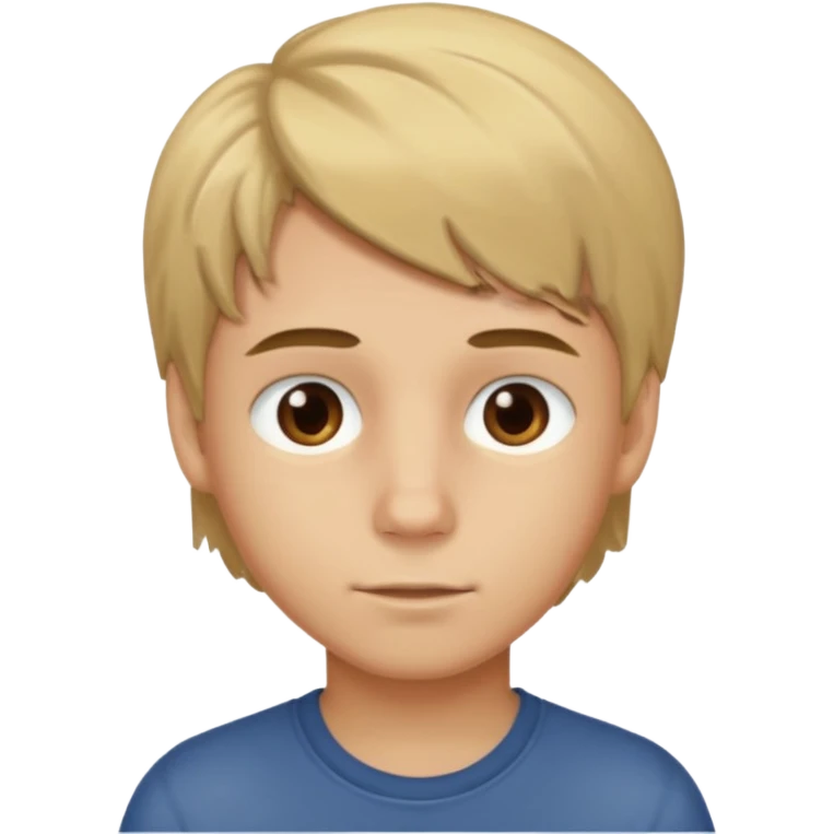 dirty blond haired boy witth brown eyes emoji