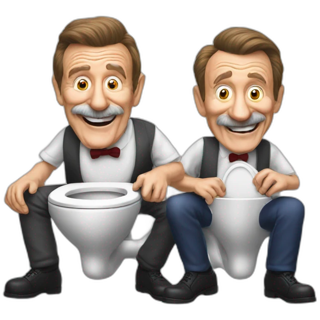 Chuckle Brothers on the toilet emoji