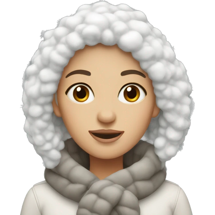white winter woman emoji