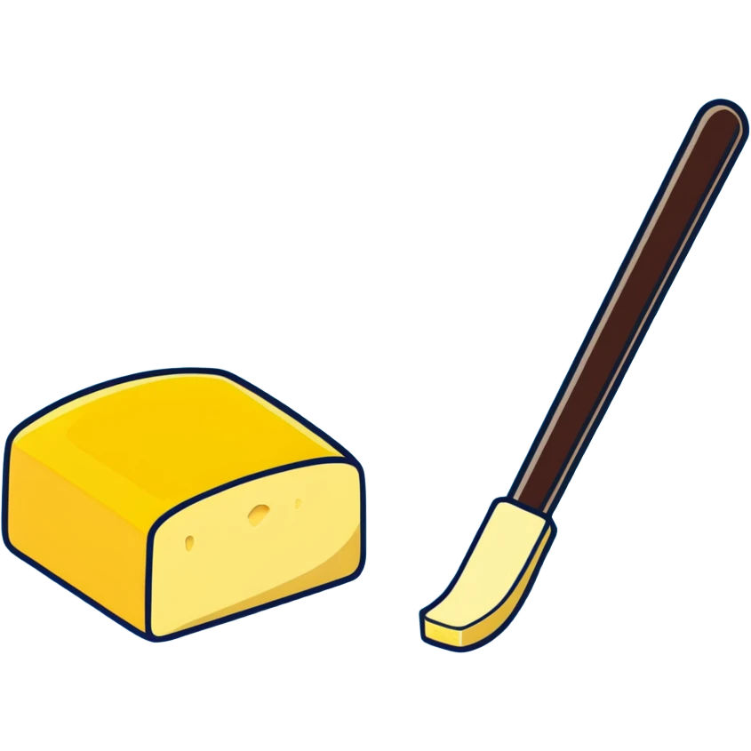 a stick of yellow butter emoji