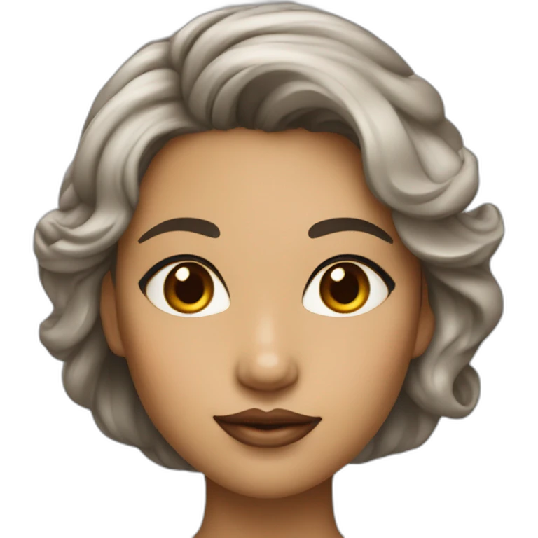 Boss lady wealthy rich caramel skinned girl with Asian features and full lips emoji