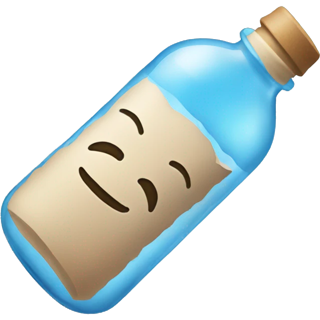 A bottle of water sleeping emoji