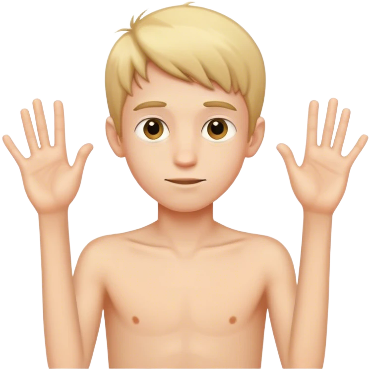 Boy with long skinny arms emoji