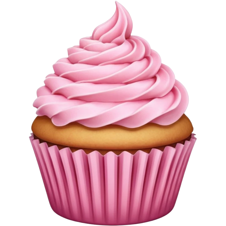 Cupcake with pink icing emoji