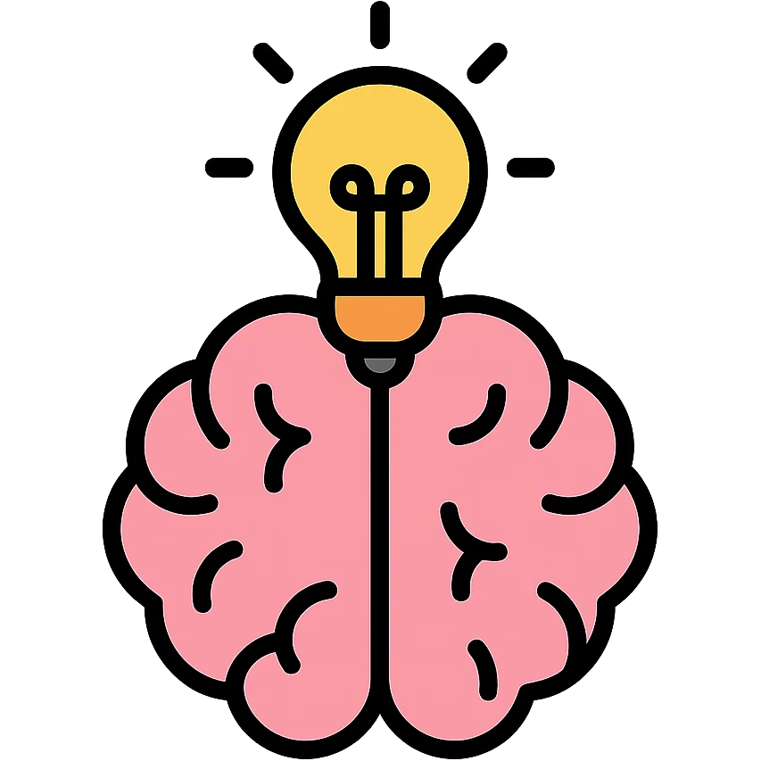 brain with a lightbulb, symbolizing genius emoji