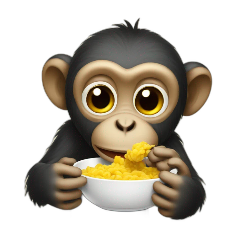 monkey eating emoji