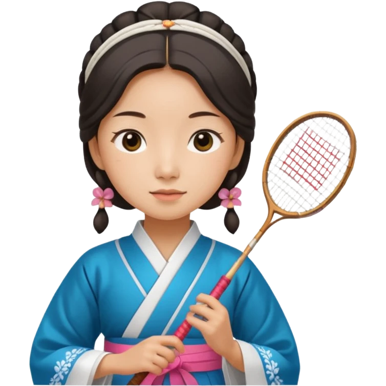 ancient gongsam girl with 1 badminton racket emoji