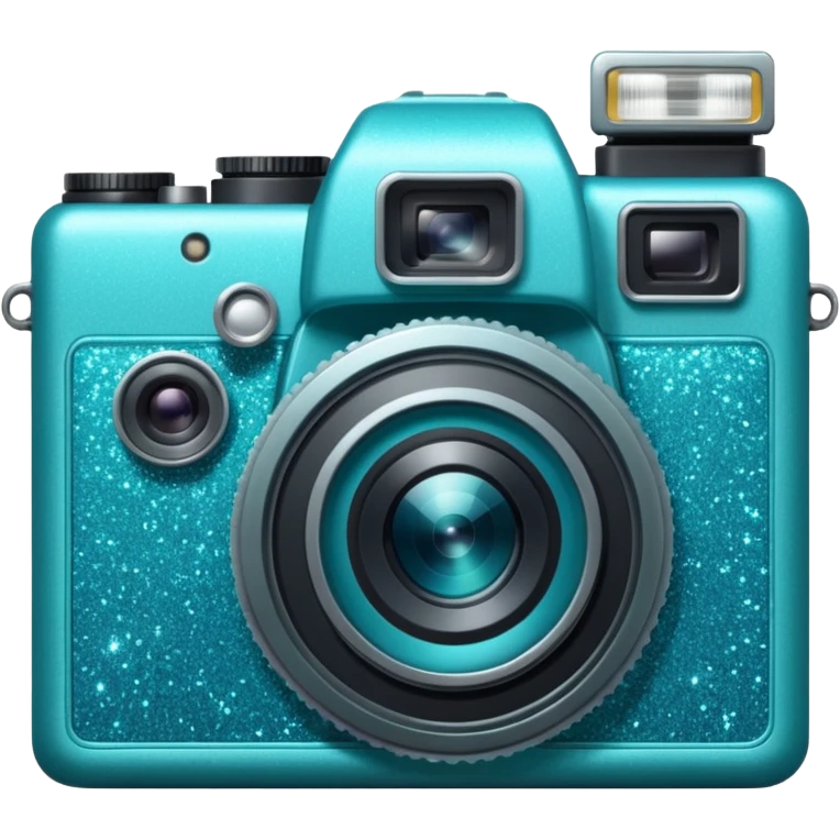 glitter cian câmera emoji