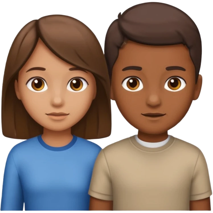 Happy Victory day। A banner is standing with a boy on one side and a girl on the other. emoji