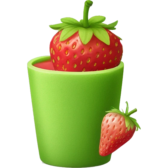 Strawberry matcha emoji