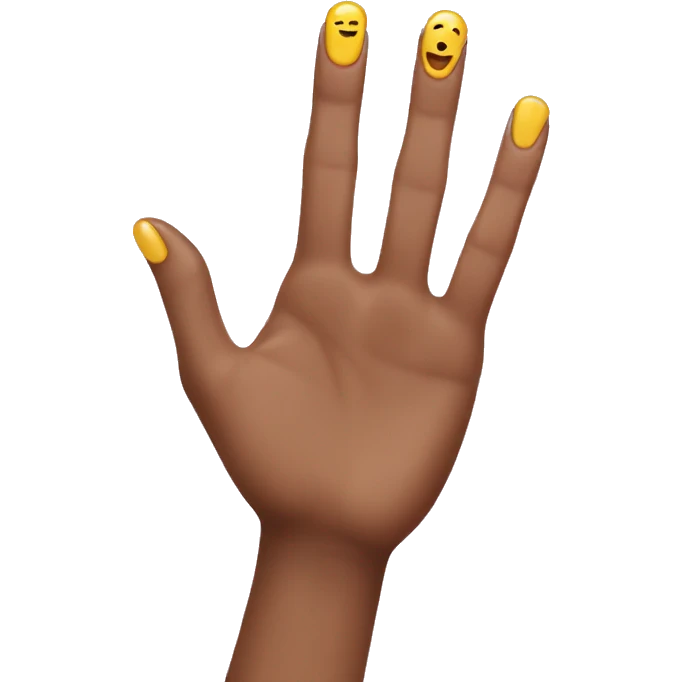 finger with acrylic nail emoji