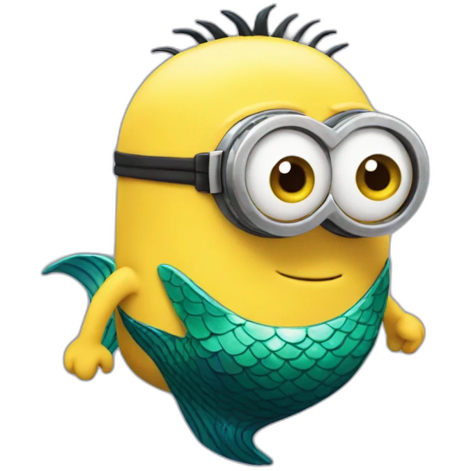 A minion with a mermaid tail emoji