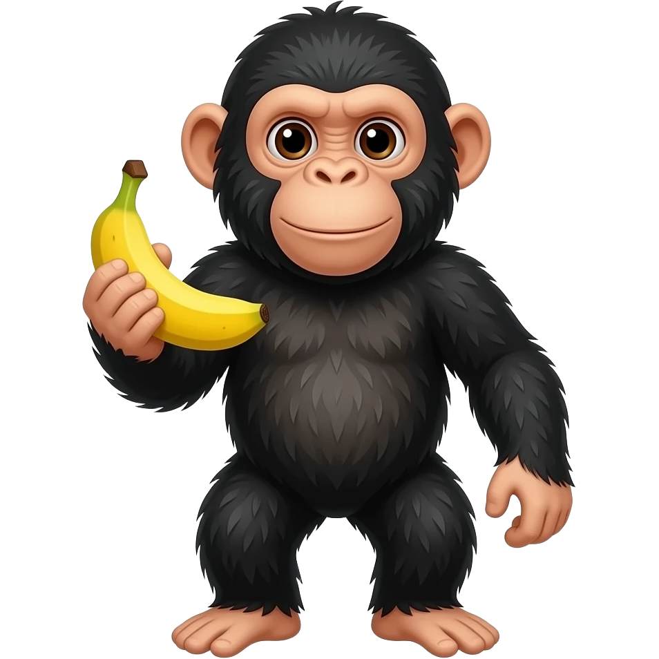 chimpanzee + banana emoji