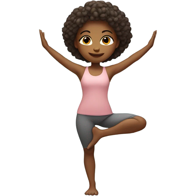 a girl doing yoga  emoji