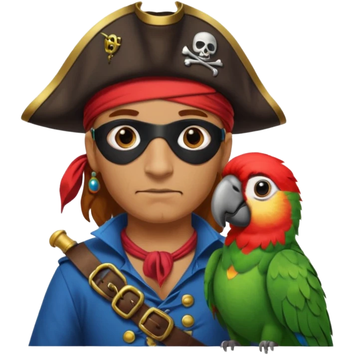 pirate and parrot emoji