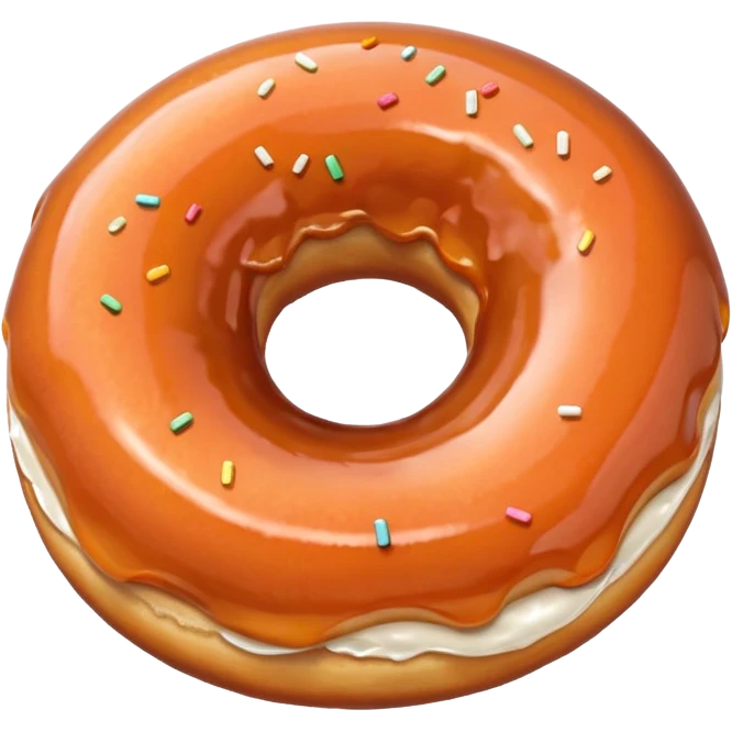 Peach colored donut emoji