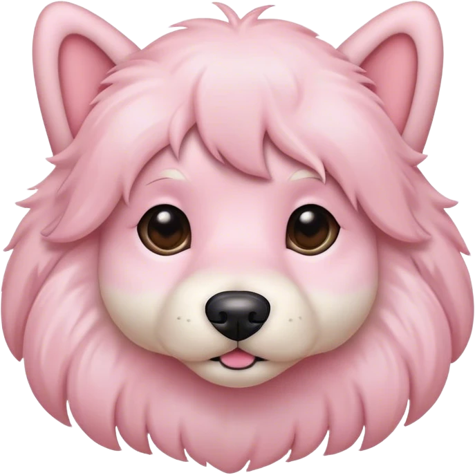 Light pink dog emoji