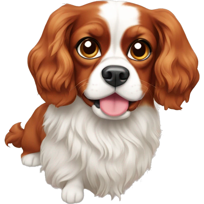 ruby cavalier king charles spaniel dog emoji