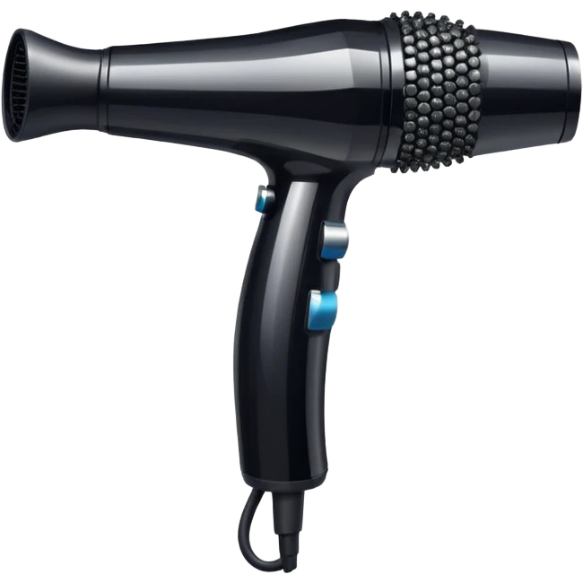 black blow dryer covered in diamonds emoji