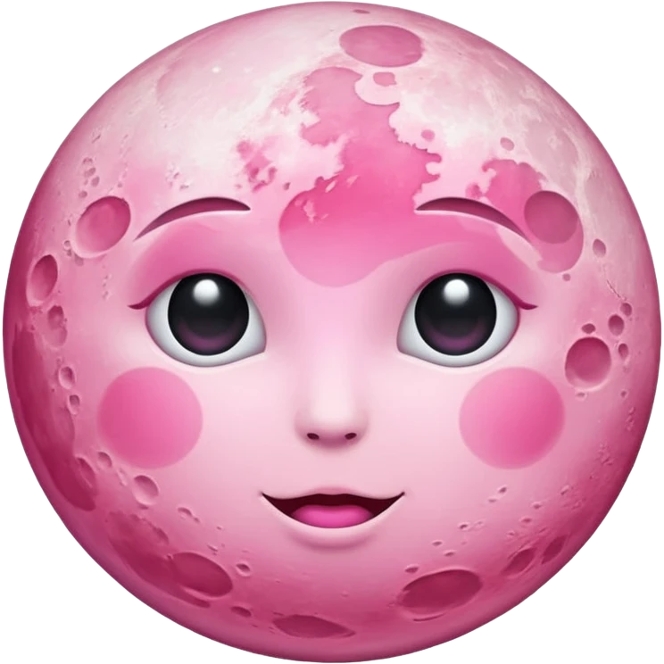 Pink moon emoji