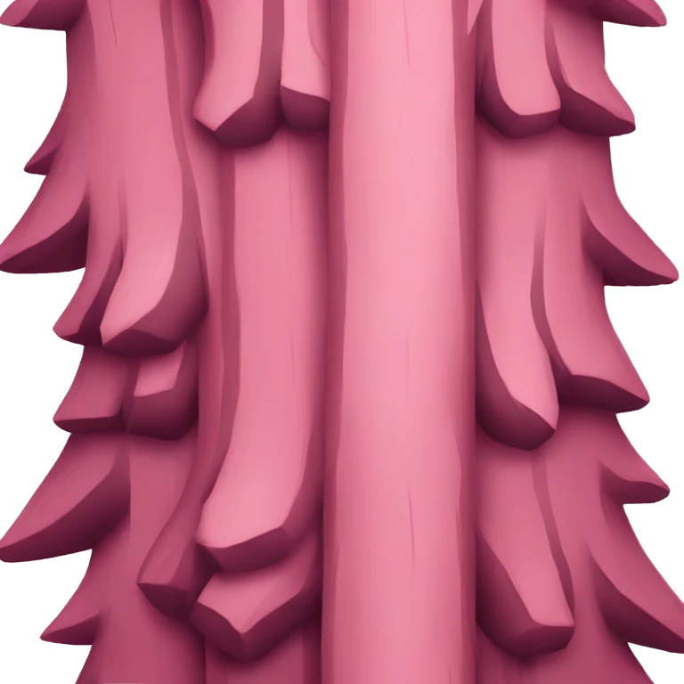 Pink redwood trees emoji