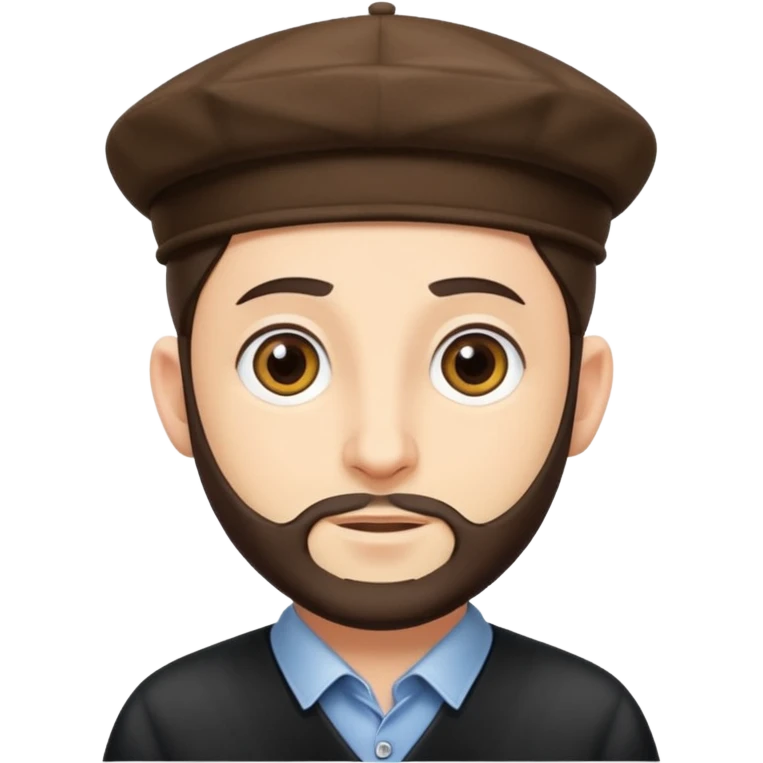 stereotypical jewish man with yarmulke emoji
