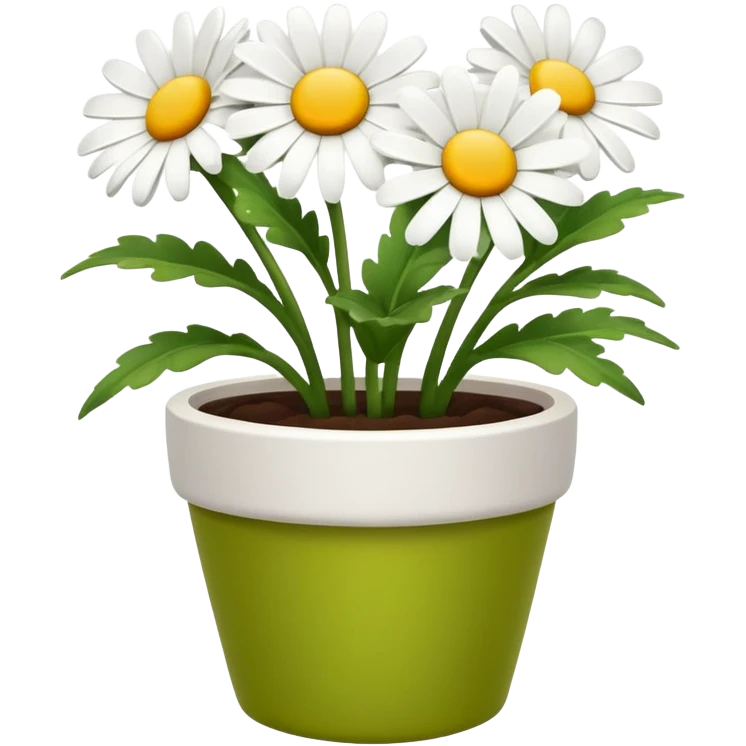 daisy flower pot emoji
