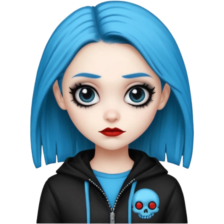 Ghoulia yelps monster high doll in scene/emo style emoji