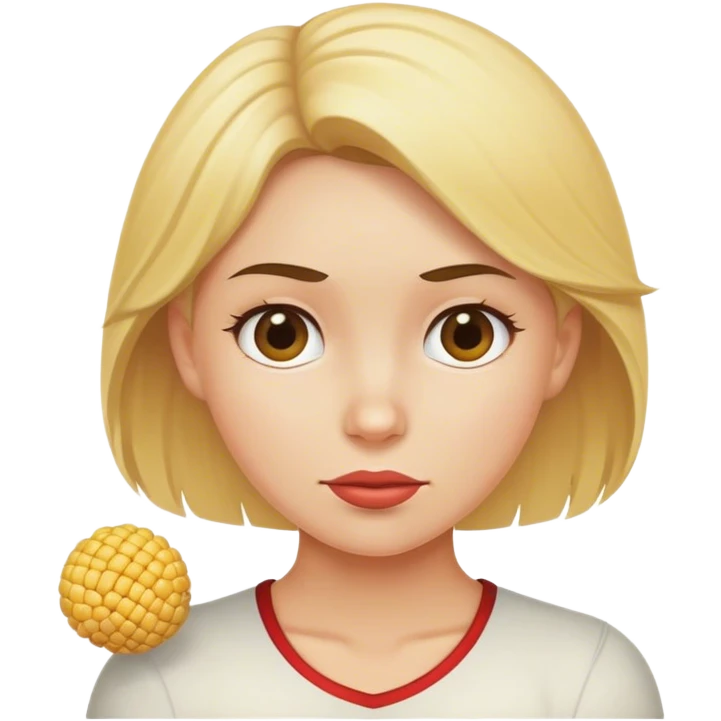 Blonde cornball emoji