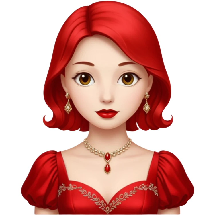 lady in red  emoji