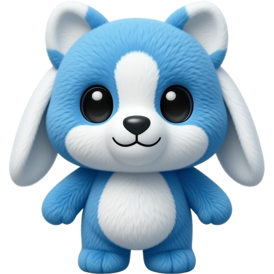 blue and white plushie emoji emoji