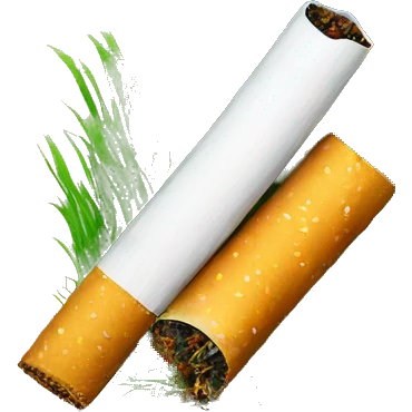 cigarette with grass  emoji