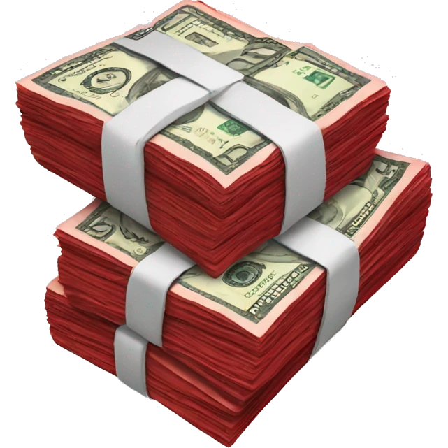 Red money stack emoji